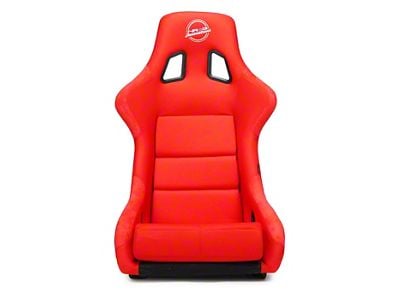 NRG Innovations Prisma Bucket Seat; X-Large; Red Microfiber (Universal; Some Adaptation May Be Required)