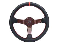 NRG Innovations Carbon Fiber 350mm Steering Wheel; Red (Universal; Some Adaptation May Be Required)