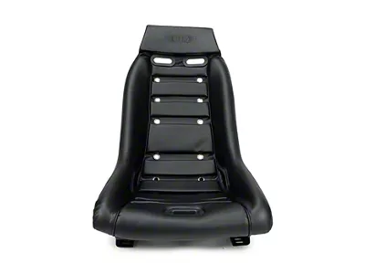 NRG Innovations Prisma GT Series Bucket Seat; Black with Madmike Logo (Universal; Some Adaptation May Be Required)