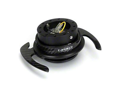 NRG Innovations 4.0 Steering Wheel Hub Quick Release; Carbon Fiber with Carbon Fiber Handles (Universal; Some Adaptation May Be Required)