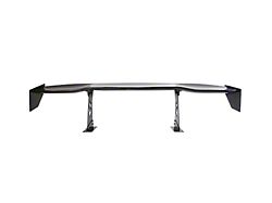 NRG Innovations 69-Inch Large Side Plate Rear Spoiler; Diamond Weave Carbon Fiber (Universal; Some Adaptation May Be Required)