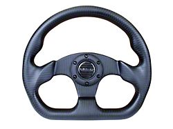 NRG Innovations Flat Bottom 320mm Carbon Fiber Steering Wheel; Matte Carbon Fiber (Universal; Some Adaptation May Be Required)