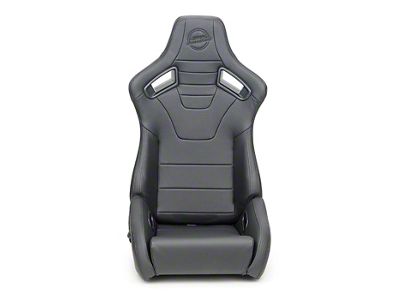 NRG Innovations Omega Reclinable Bucket Seats; Large; Black Vinyl (Universal; Some Adaptation May Be Required)