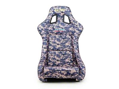 NRG Innovations Prisma Bucket Seat; Medium; Digital Camo and Silver (Universal; Some Adaptation May Be Required)