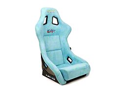 NRG Innovations Prisma Ultra Bucket Seat; Medium; Grey Pearlized and Teal Microfiber (Universal; Some Adaptation May Be Required)