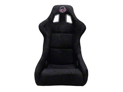 NRG Innovations Prisma Large Bucket Seat; Black Alcantara (Universal; Some Adaptation May Be Required)