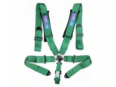 NRG Innovations SFI 16.1 5-Point Cam-Lock Racing Seat Belt Harness; Green (Universal; Some Adaptation May Be Required)