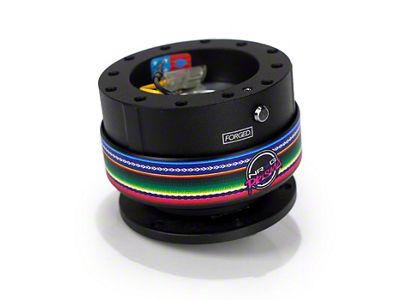 NRG Innovations 2.0 Steering Wheel Hub Quick Release; Black with MexiCali Ring (Universal; Some Adaptation May Be Required)