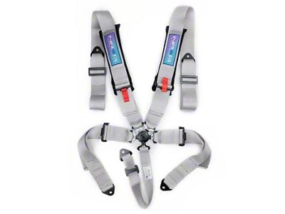 NRG Innovations SFI 16.1 5-Point Cam-Lock Racing Seat Belt Harness; Silver (Universal; Some Adaptation May Be Required)