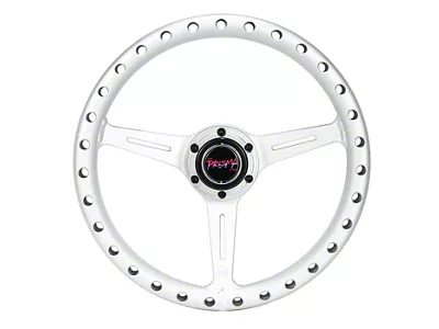 NRG Innovations All Aluminum 330mm Extra Light Steering Wheel; Anodized Silver (Universal; Some Adaptation May Be Required)