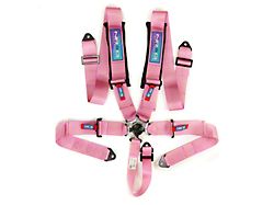 NRG Innovations SFI 16.1 5-Point Cam-Lock Racing Seat Belt Harness; Pink (Universal; Some Adaptation May Be Required)