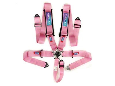 NRG Innovations SFI 16.1 5-Point Cam-Lock Racing Seat Belt Harness; Pink (Universal; Some Adaptation May Be Required)