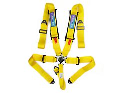 NRG Innovations SFI 16.1 5-Point Cam-Lock Racing Seat Belt Harness; Yellow (Universal; Some Adaptation May Be Required)