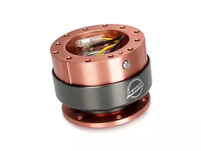 NRG Innovations 2.0 Steering Wheel Hub Quick Release; Red with Titanium Ring (Universal; Some Adaptation May Be Required)