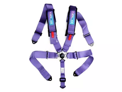 NRG Innovations SFI 16.1 5-Point Cam-Lock Racing Seat Belt Harness; Purple (Universal; Some Adaptation May Be Required)