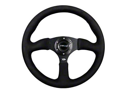 NRG Innovations 350mm 2-Inch Deep Dish Steering Wheel; Black Alcantara (Universal; Some Adaptation May Be Required)