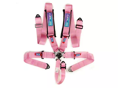 NRG Innovations SFI 16.1 5-Point Cam-Lock Racing Seat Belt Harness; Pink (Universal; Some Adaptation May Be Required)