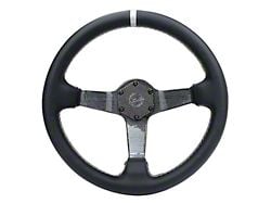 NRG Innovations Carbon Fiber 350mm Steering Wheel; Gold (Universal; Some Adaptation May Be Required)