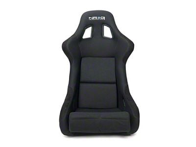 NRG Innovations Carbon Fiber Bucket Seat; Large; Red (Universal; Some Adaptation May Be Required)