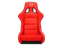 NRG Innovations Prisma Bucket Seat; X-Large; Red Microfiber (Universal; Some Adaptation May Be Required)