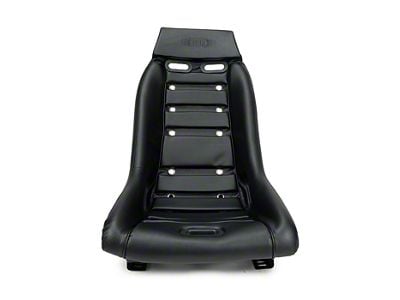 NRG Innovations Prisma GT Series Bucket Seat; Black with Madmike Logo (Universal; Some Adaptation May Be Required)