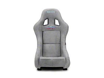 NRG Innovations Prisma Ultra Bucket Seat; Medium; Grey Alcantara (Universal; Some Adaptation May Be Required)