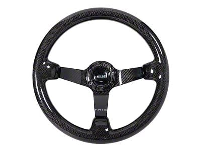 NRG Innovations Sport 350mm Carbon Fiber 3-Inch Deep Dish Steering Wheel (Universal; Some Adaptation May Be Required)