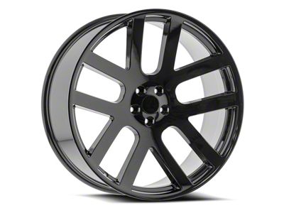 OE Revolution 107 Gloss Black Wheel; Rear Only; 24x10; 18mm Offset (08-23 RWD Challenger, Excluding SRT Hellcat & Widebody)