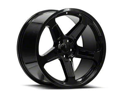 OE Revolution D-12 Gloss Black Wheel; Rear Only; 20x10.5; 25mm Offset (06-10 Charger)