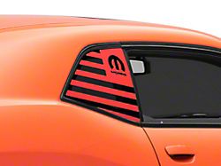 Mopar Licensed by SEC10 Mopar Flag Quarter Window Decals; Red (08-13 Challenger)