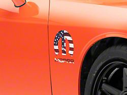 Mopar Licensed by SEC10 M Flag Decal; Red, White and Blue (06-14 Charger)