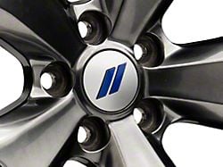 Mopar Licensed by SEC10 Hash Mark Wheel Cap Decal; Blue (08-13 Challenger)