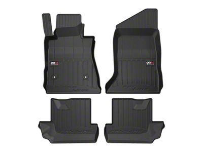 OMAC Premium 3D Front and Rear Floor Liners; Black (16-24 Camaro Coupe)