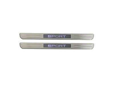 OMAC Illuminated Door Sill Scuff Plates with Sport Logo (05-19 Corvette C5 & C6)