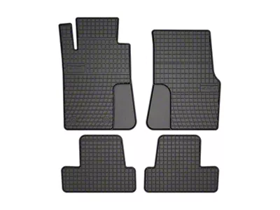 OMAC All Weather Molded 3D Front and Rear Floor Liners; Black (05-14 Mustang)