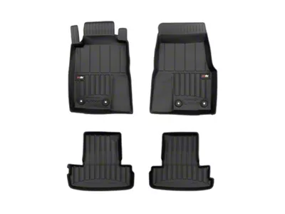 OMAC Premium 3D Front and Rear Floor Liners; Black (05-14 Mustang)