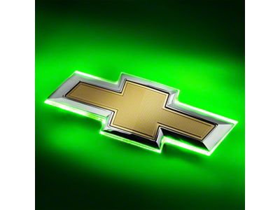 Oracle Illuminated Rear Bowtie Emblem; Dual Intensity; Green (16-19 Camaro)