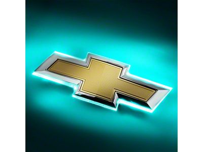 Oracle Illuminated Rear Bowtie Emblem; Single Intensity; Aqua (16-19 Camaro)