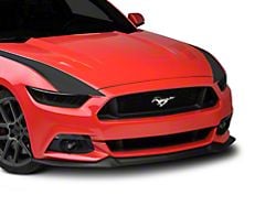 SEC10 Outer Hood Stripes; Matte Black (15-17 Mustang)