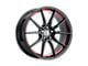 Performance Replicas PR193 Gloss Black with Red Machined Wheel; 18x9 (05-09 Mustang)