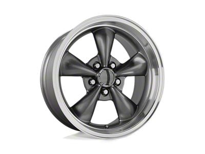 Performance Replicas PR106 Anthracite Machined Wheel; 17x8; 0mm Offset (15-23 Mustang GT w/o Performance Pack, , V6)