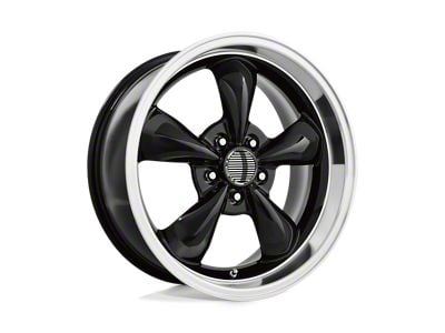 Performance Replicas PR106 Gloss Black with Machined Lip Wheel; 18x10; 45mm Offset (2024 Mustang)