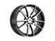 Petrol P0A Gloss Black with Machined Cut Face Wheel; 17x8 (05-09 Mustang GT, V6)