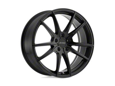 Petrol P0A Matte Black Wheel; 17x8 (05-09 Mustang GT, V6)