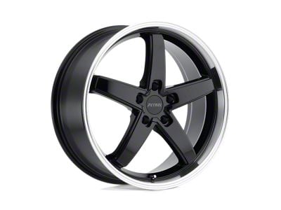 Petrol P1B Gloss Black with Machined Cut Lip Wheel; 20x8.5 (05-09 Mustang)