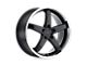 Petrol P1B Gloss Black with Machined Cut Lip Wheel; 20x8.5 (05-09 Mustang)