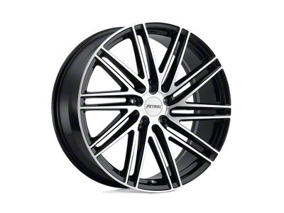 Petrol P1C Gloss Black with Machined Face Wheel; 18x8; 40mm Offset (05-09 Mustang GT, V6)