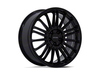 Petrol P1D Gloss Black Wheel; 17x8 (05-09 Mustang GT, V6)