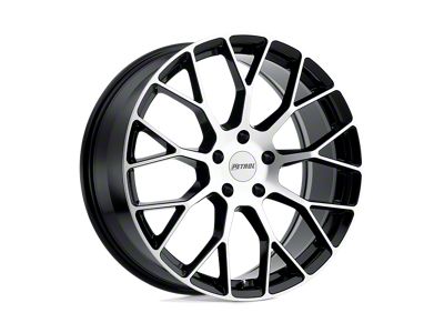 Petrol P2B Gloss Black with Machined Face Wheel; 17x8 (05-09 Mustang GT, V6)