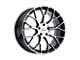 Petrol P2B Gloss Black with Machined Face Wheel; 17x8 (05-09 Mustang GT, V6)